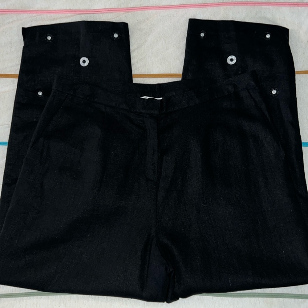 NWT Richard Malcolm Size 14 Black Ankle Length Trousers